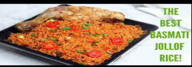 Basmati jollof rice and chicken